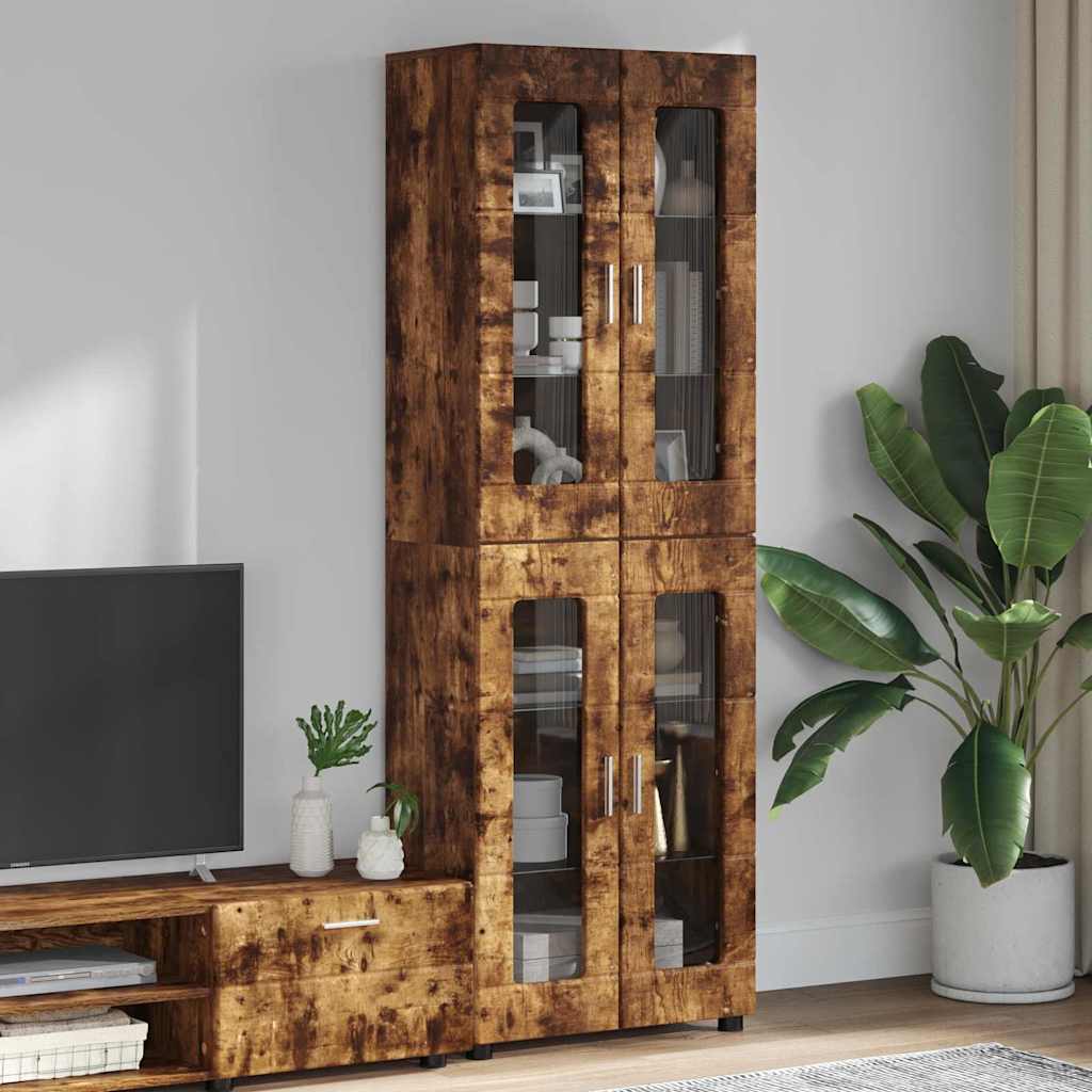 vidaXL TV Cabinet Set FLORIN 3 pcs 150 x 39 x 30 cm Smoked Oak