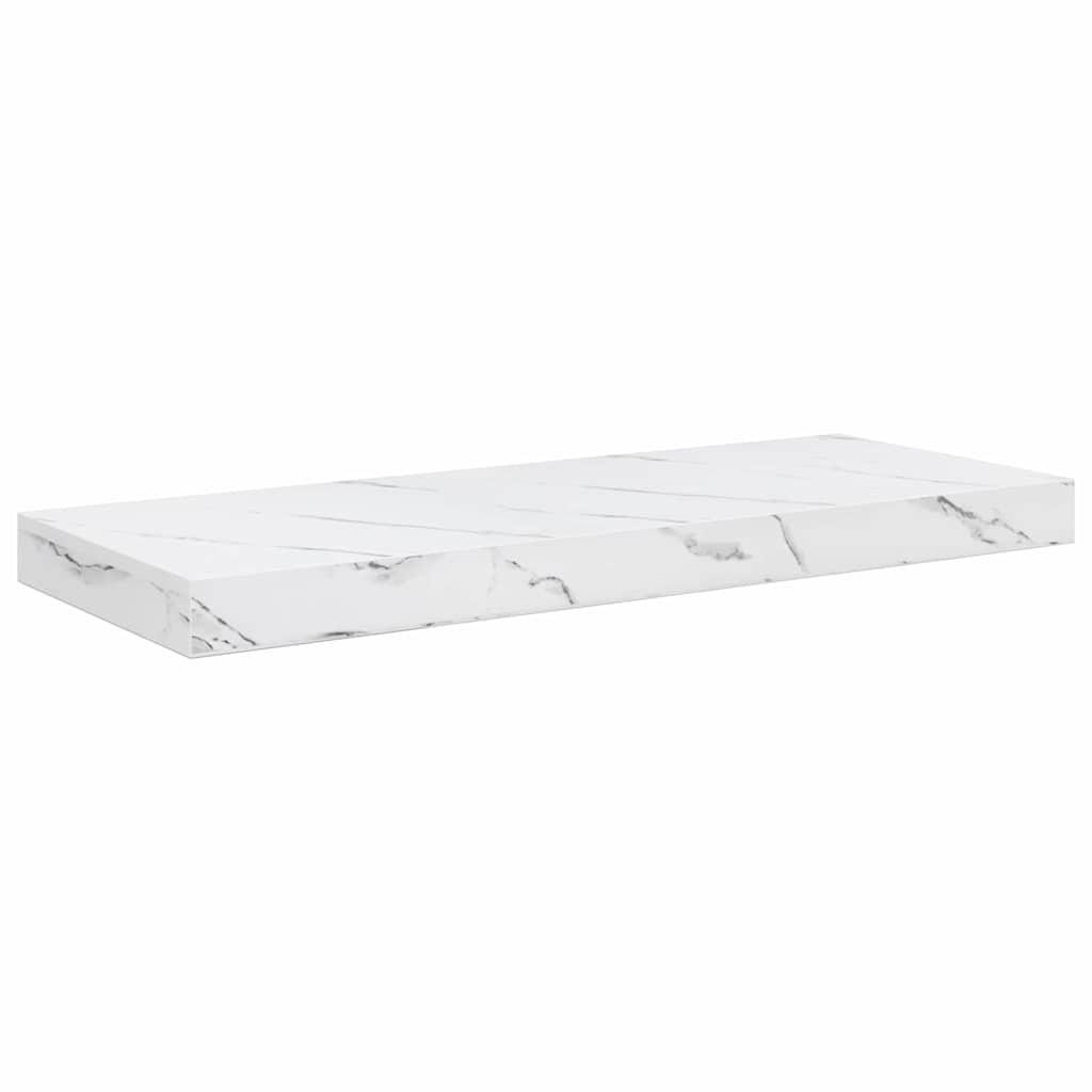 vidaXL Wall Shelf 4 pcs White Marble 60 x 23.5 x 3.8 cm 6