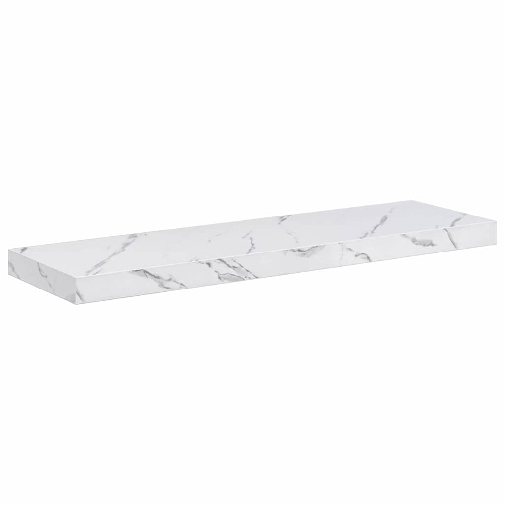 vidaXL Wall Shelf 4 pcs White Marble 90 x 23.5 x 3.8 cm 6
