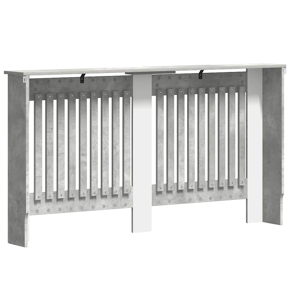 vidaXL Radiator Cover Concrete Grey 152 x 19 x 81.5 cm Engineered Wood 6