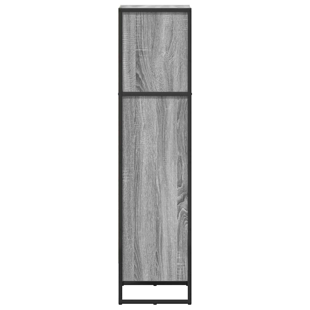 vidaXL Book Cabinet 40 x 30 x 121 cm Engineered Wood Grey Sonoma 6