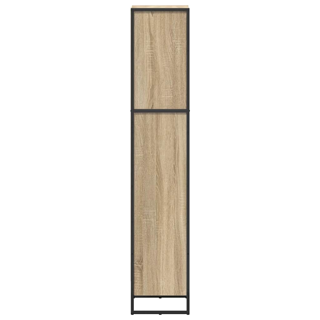 vidaXL Book Cabinet 40 x 30 x 155 cm Engineered Wood Sonoma 6