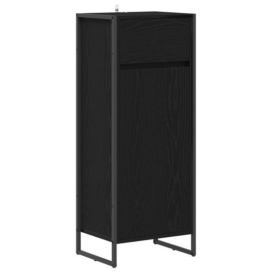 Bathroom Cabinet 40 x 30 x 100 cm Engineered Wood Black oak
