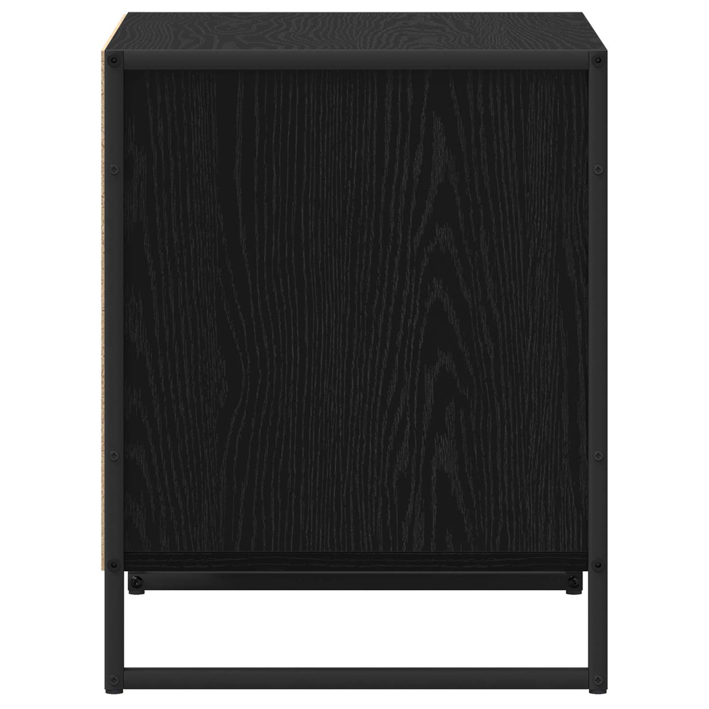 vidaXL Bedside Table Black Oak 50 x 39.5 x 50 cm Engineered Wood 6