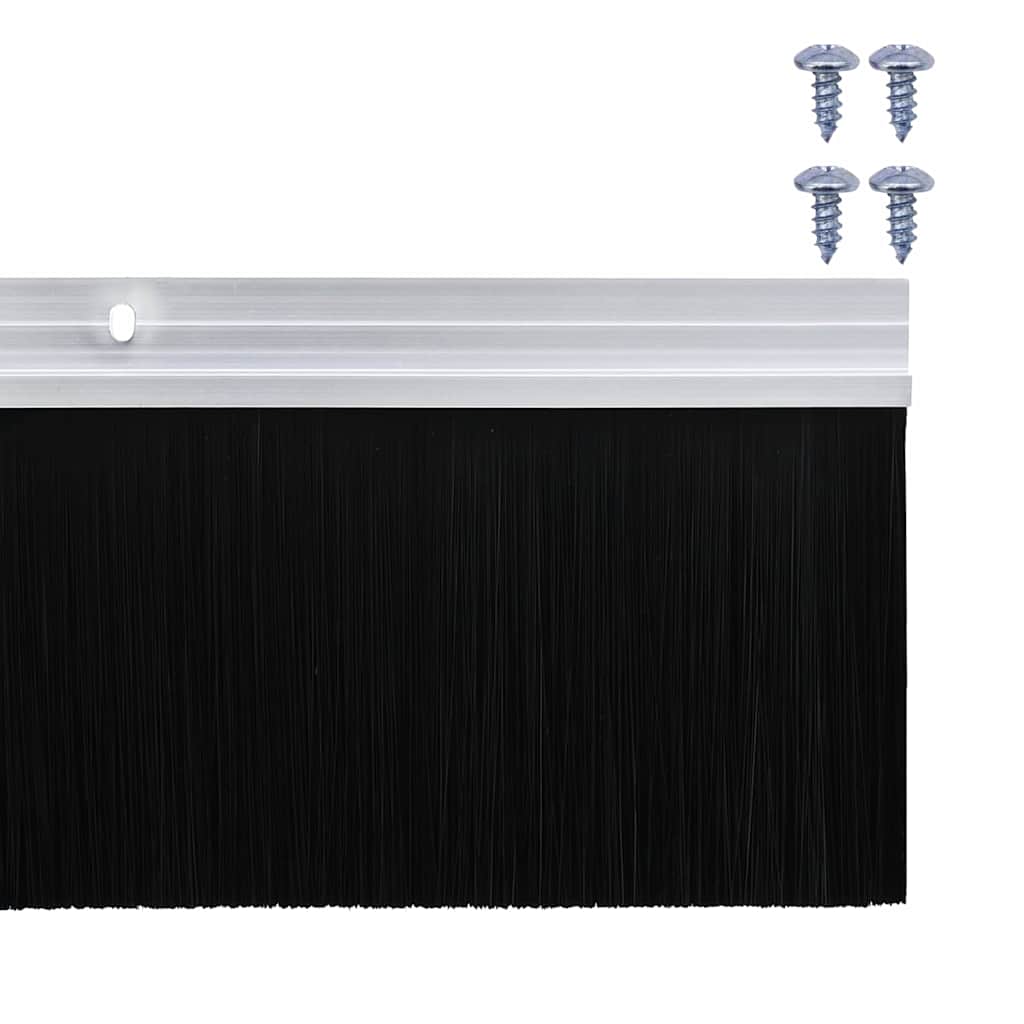 vidaXL Screw-on Door Brush Seals 12 pcs Silver 100 cm Aluminium Alloy 6