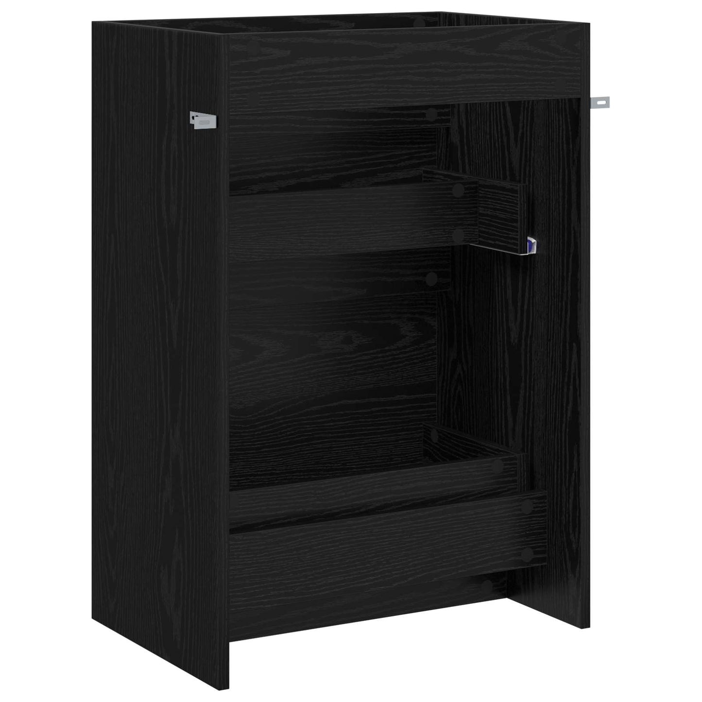 vidaXL Bathroom Under Sink Cabinet Black Oak 56 x 37.5 x 81 cm 6