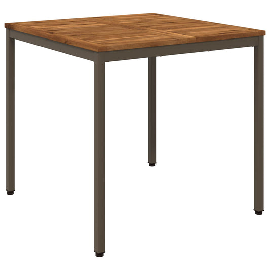 Garden Dinner Table Natural and Coffee 80 cm 80.5 cm