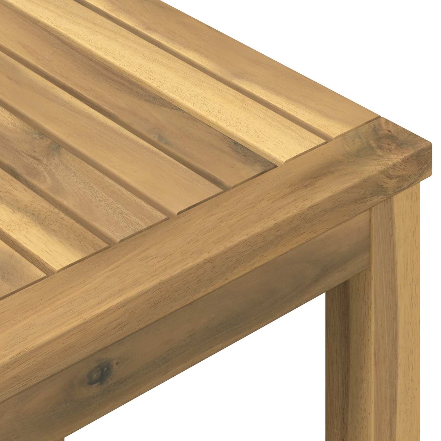 vidaXL Coffee Table White 100 x 100.5 x 45 cm Solid Acacia Wood 6