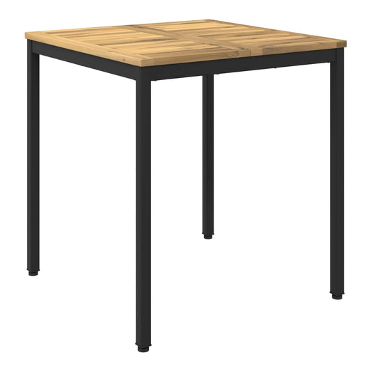 Garden Dinner Table Whitewash and Black 70 cm 68.5 cm