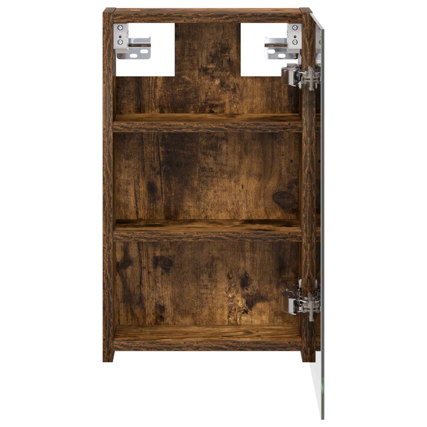 vidaXL Bathroom Mirror Cabinet Smoked Oak 30 x 10.5 x 50 cm 6
