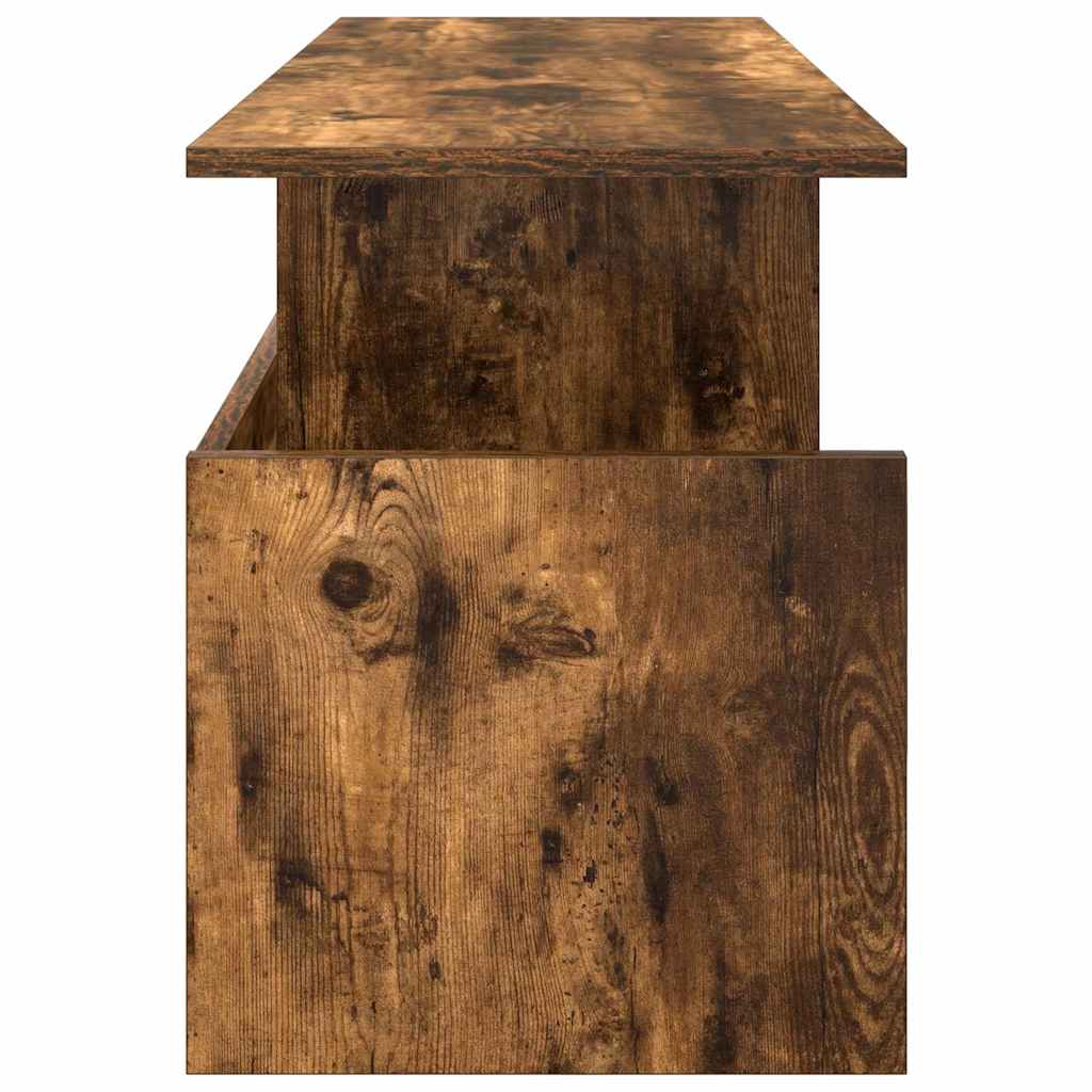 vidaXL TV Stand 102 x 35 x 45 cm Smoked Oak Engineered Wood 6
