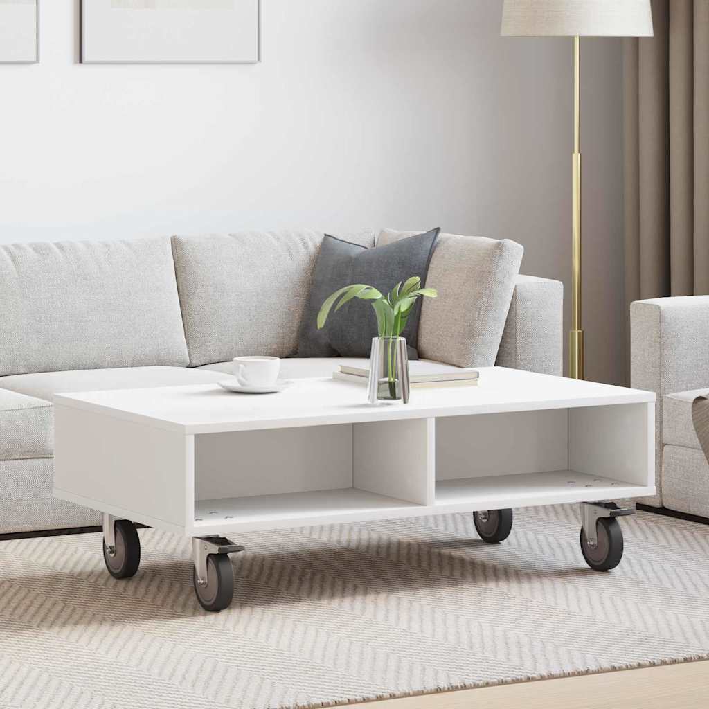 vidaXL Side Table with Wheels