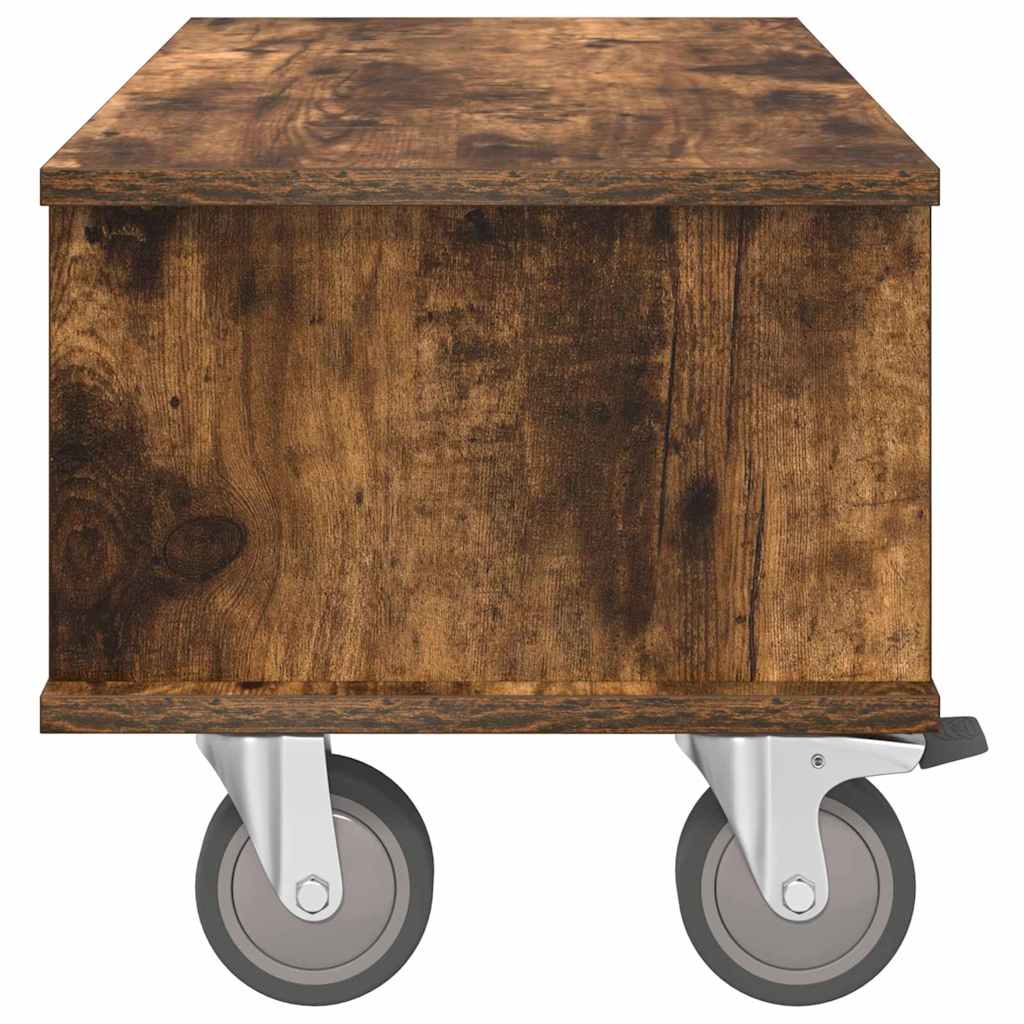 vidaXL TV Stand 68.5 x 35 x 35 cm Smoked Oak Engineered Wood 6