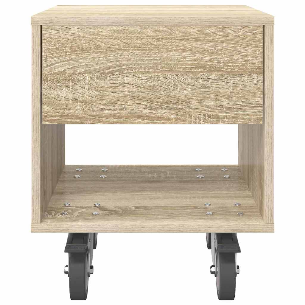 vidaXL Bedside Table Sonoma Oak 40.5 x 40 x 48 cm Engineered Wood 6