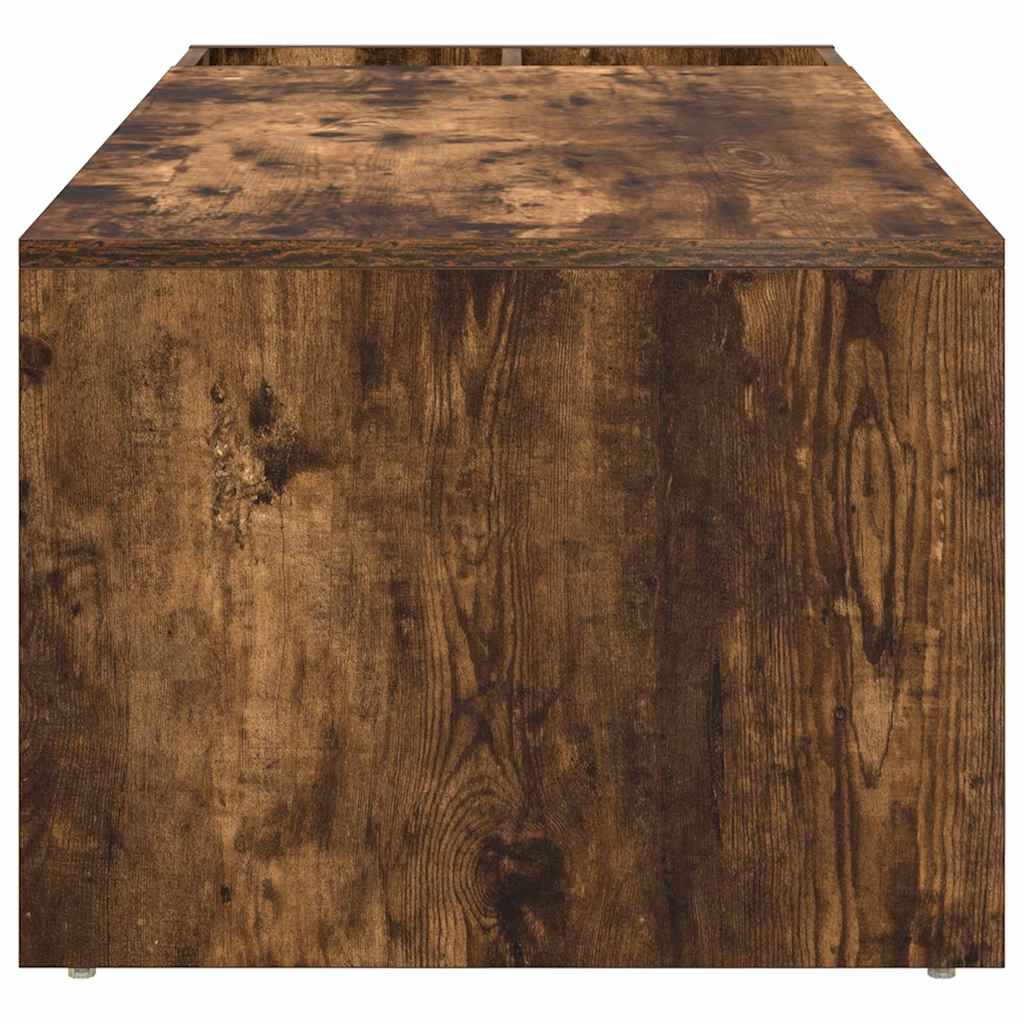 vidaXL Coffee Table Smoked Oak 101.5 x 50 x 37 cm Engineered Wood 6