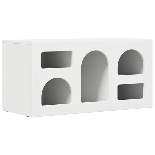 TV Cabinet ELST 80 x 35 x 40 cm Engineered Wood White