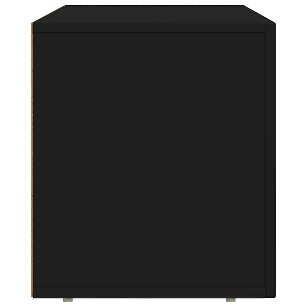 vidaXL TV Cabinet ELST 80 x 35 x 40 cm Black Engineered Wood 6