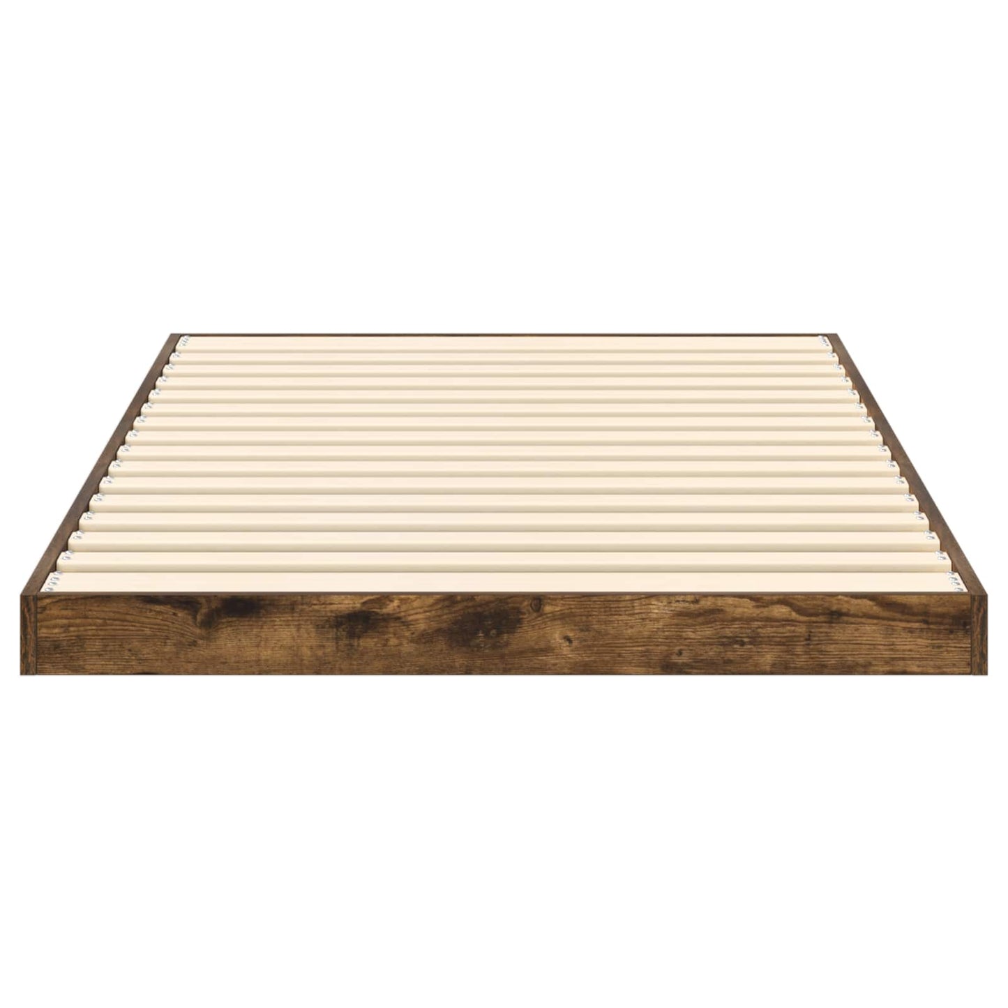 vidaXL Floor Bed Frame Smoked Oak 90 x 190 cm Engineered Wood 6