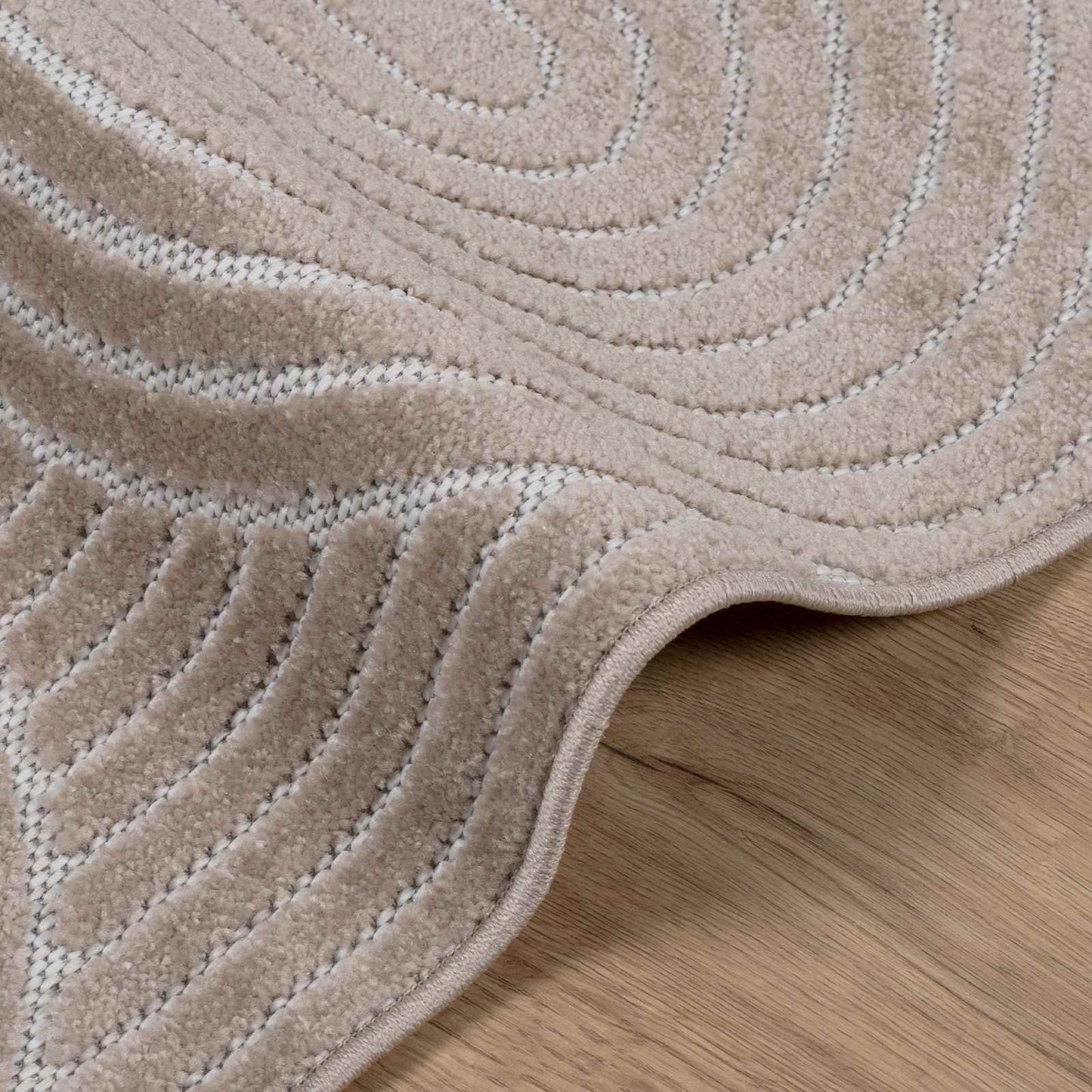 vidaXL Indoor and Outdoor Rug PALMERAS Beige 170 x 120 cm Polyester 6