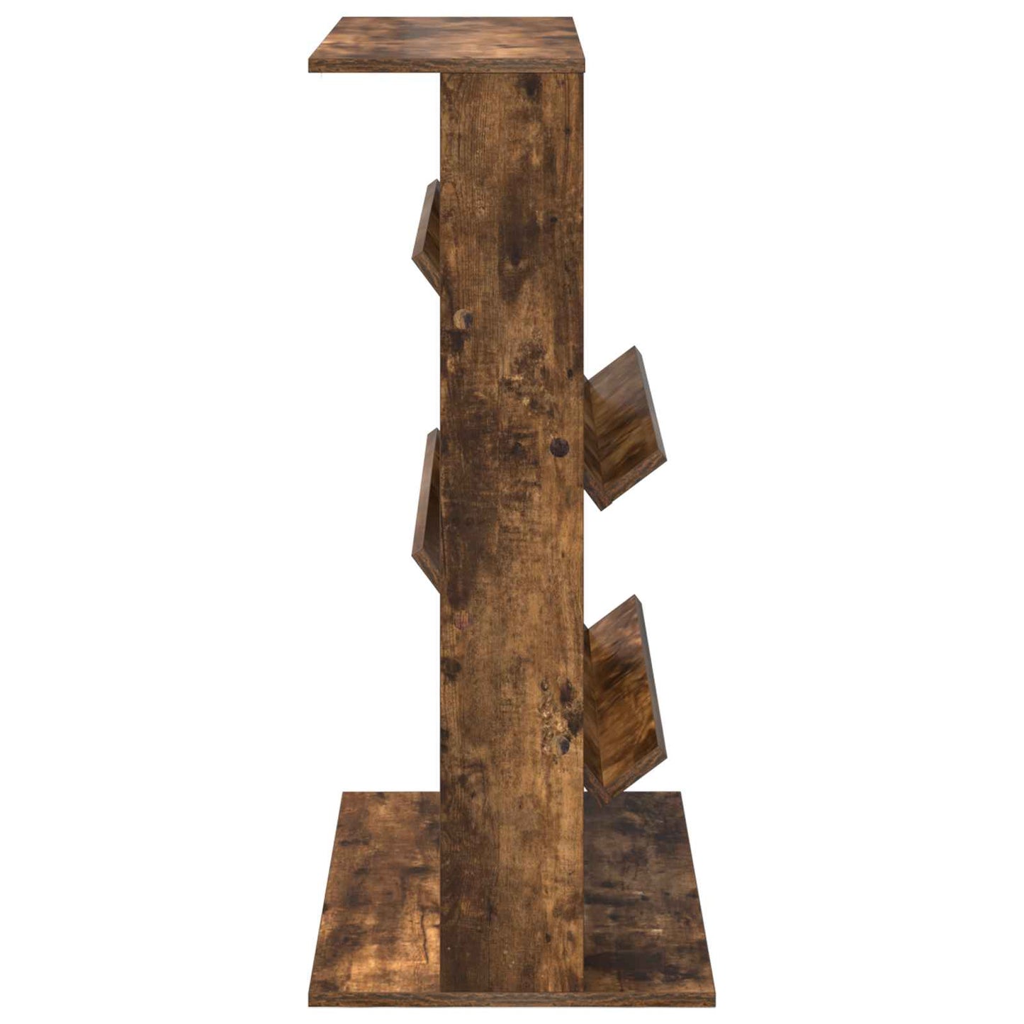 vidaXL Magazine Rack Smoked Oak 70 x 41 x 96 cm Engineered Wood 6