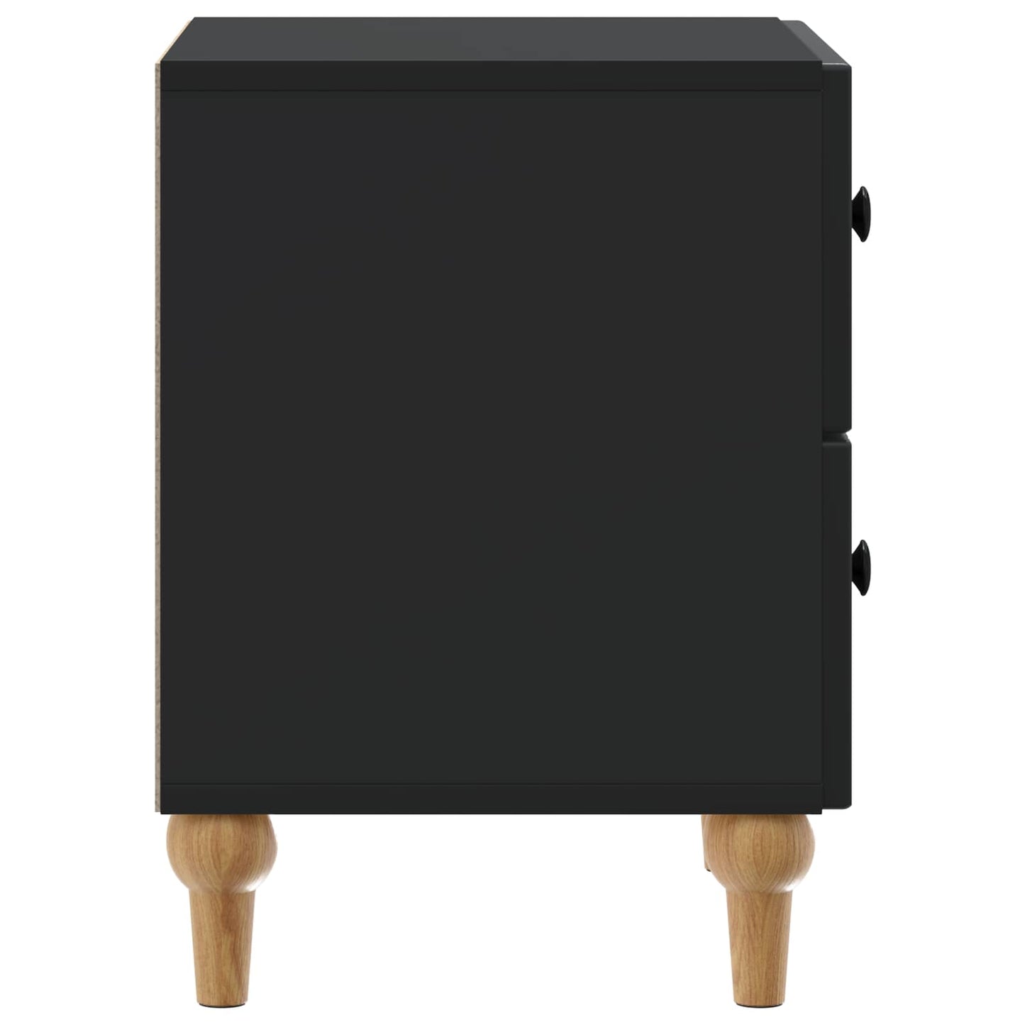 vidaXL Bedside Cabinet Black 43 x 34.5 x 48 cm Engineered Wood 6