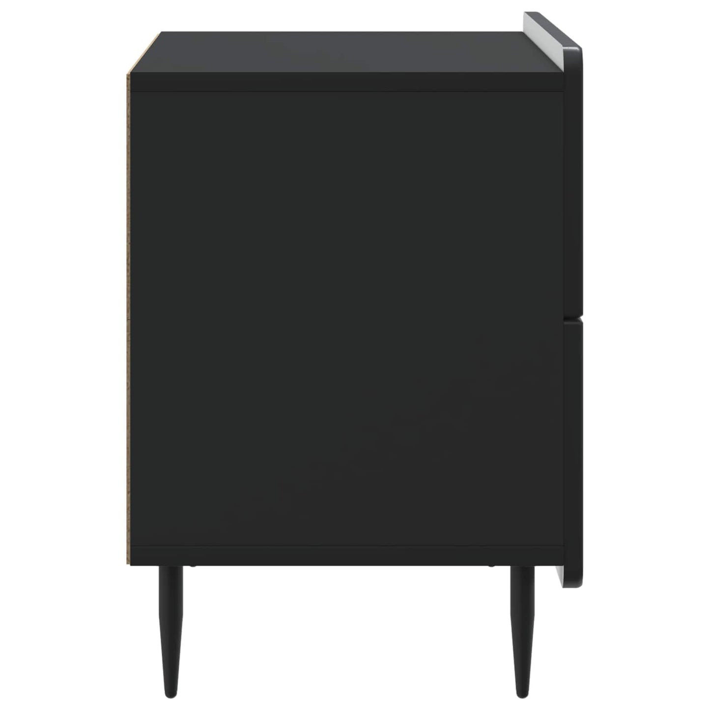 vidaXL Bedside Cabinet Black 62 x 34.5 x 49.5 cm Engineered Wood 6