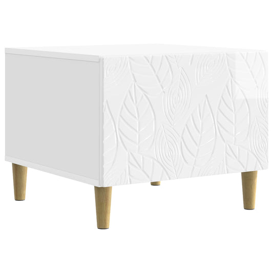vidaXL Coffee Table High Gloss White 50 x 49 x 40 cm Engineered Wood 2