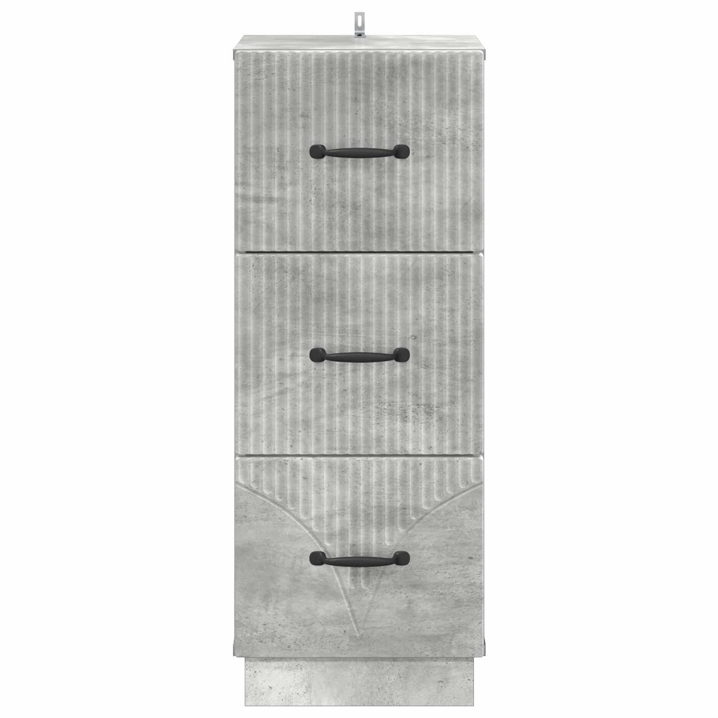 vidaXL Drawer Cabinet 33 x 34.5 x 87 cm Engineered Wood Concrete Grey 6
