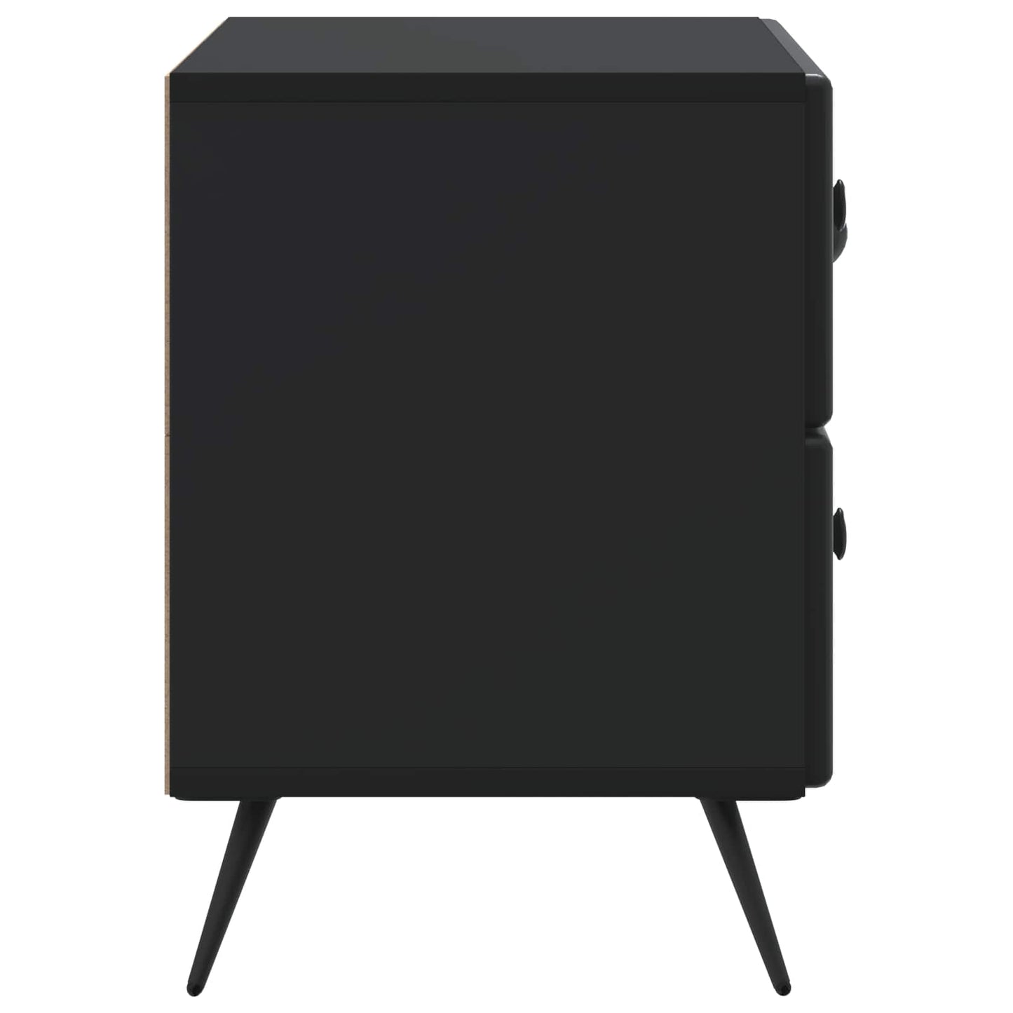 vidaXL Bedside Cabinet Black 62 x 34.5 x 47.5 cm Engineered Wood 6