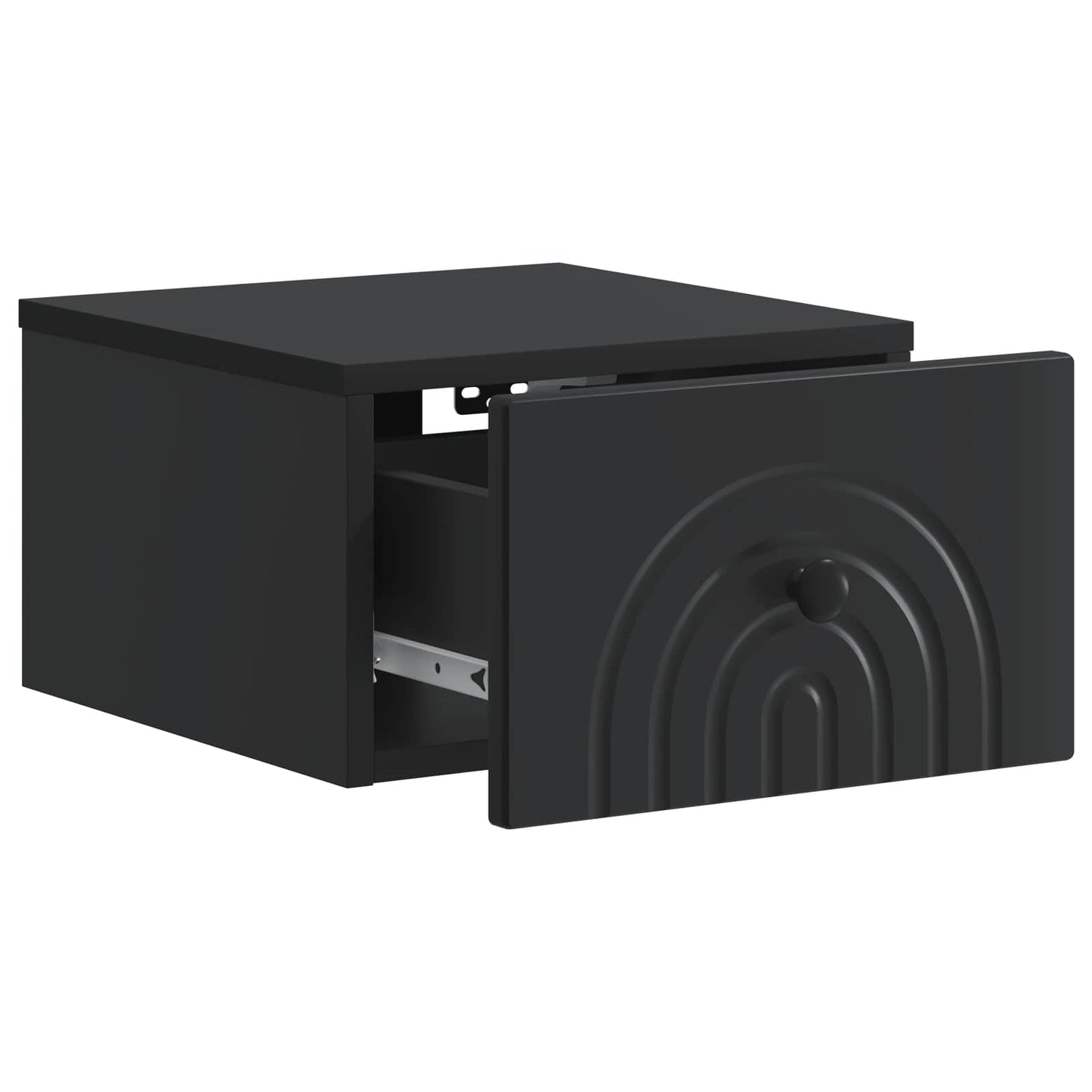 vidaXL Wall-Mounted Bedside Cabinet 2 pcs Black 33 x 34.5 x 20 cm 6