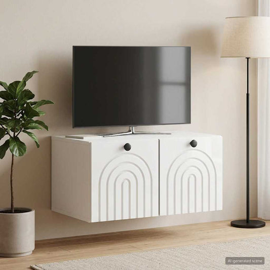 Wall-Mounted TV Cabinet 59.5 x 41 x 30 cm High gloss white