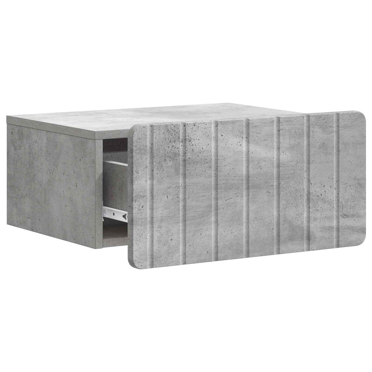 vidaXL Wall-Mounted Bedside Cabinet 2 pcs Concrete Grey 6