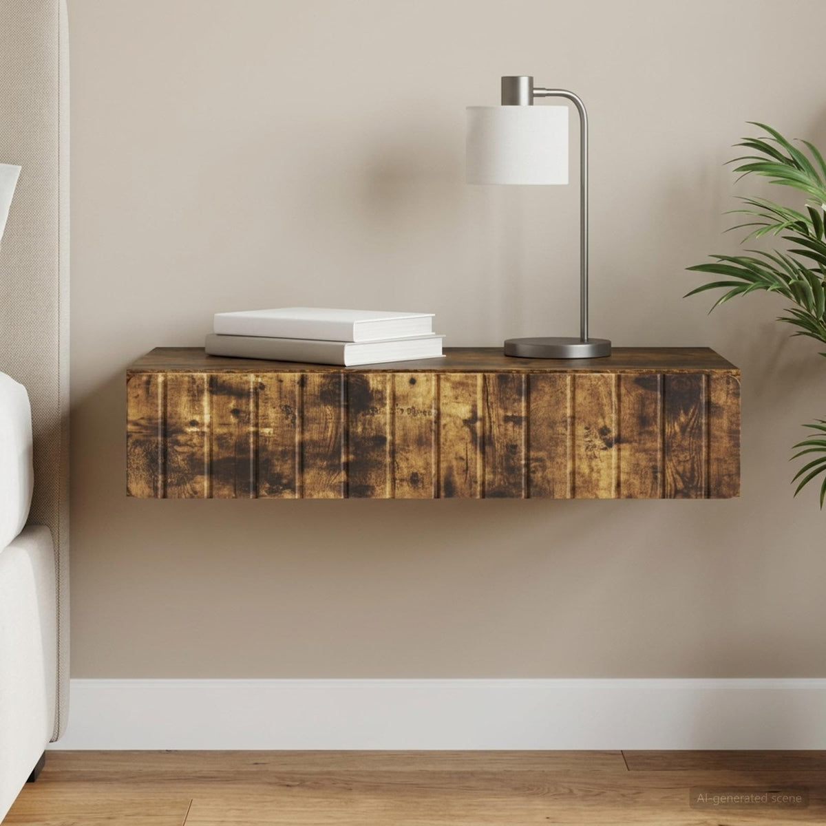 vidaXL Wall-Mounted Side Table Engineered Wood