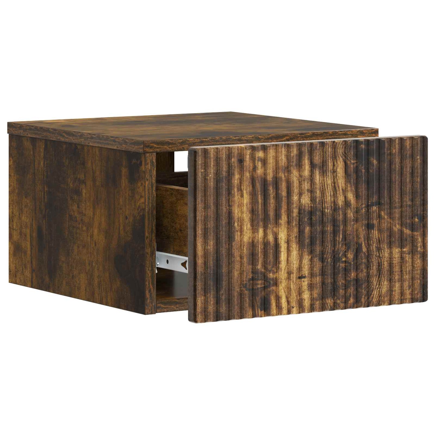vidaXL Wall-Mounted Bedside Cabinet 2 pcs Smoked Oak 33 x 34.5 x 20 cm 6