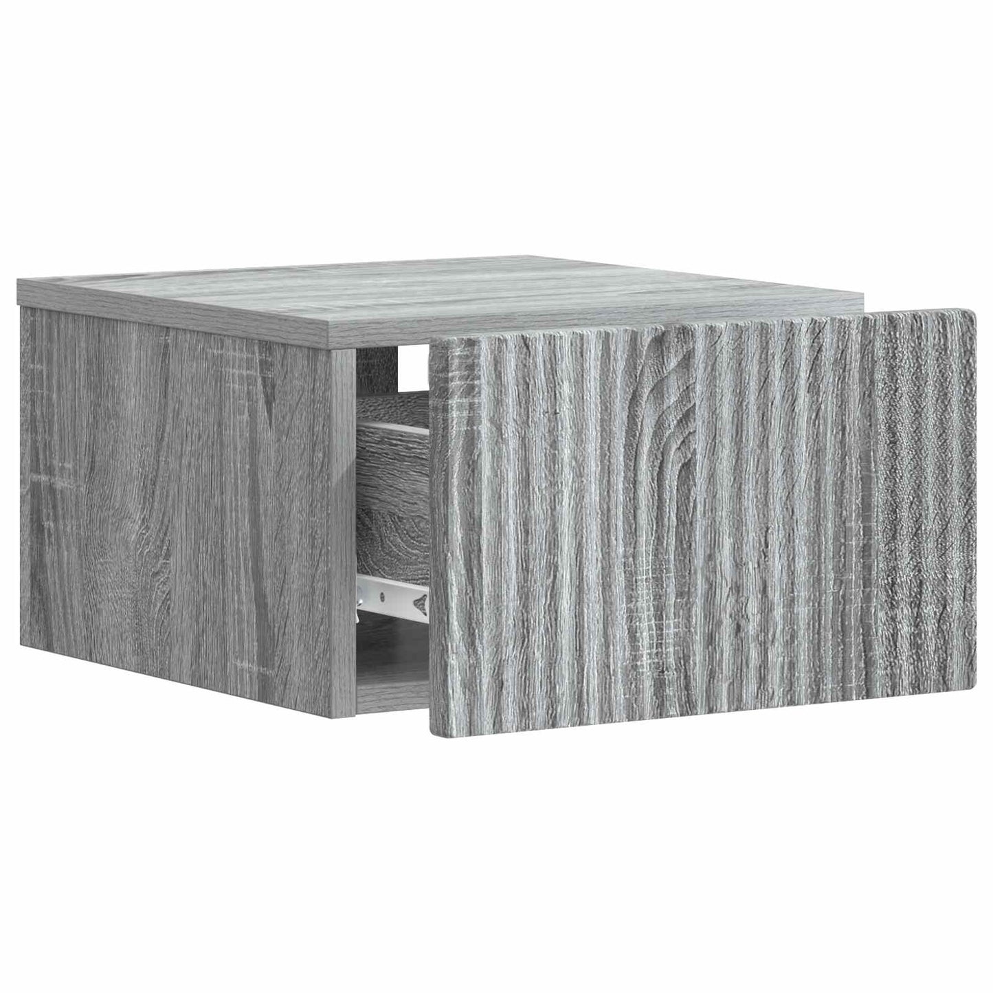 vidaXL Wall-Mounted Bedside Cabinet 2 pcs Grey Sonoma 6