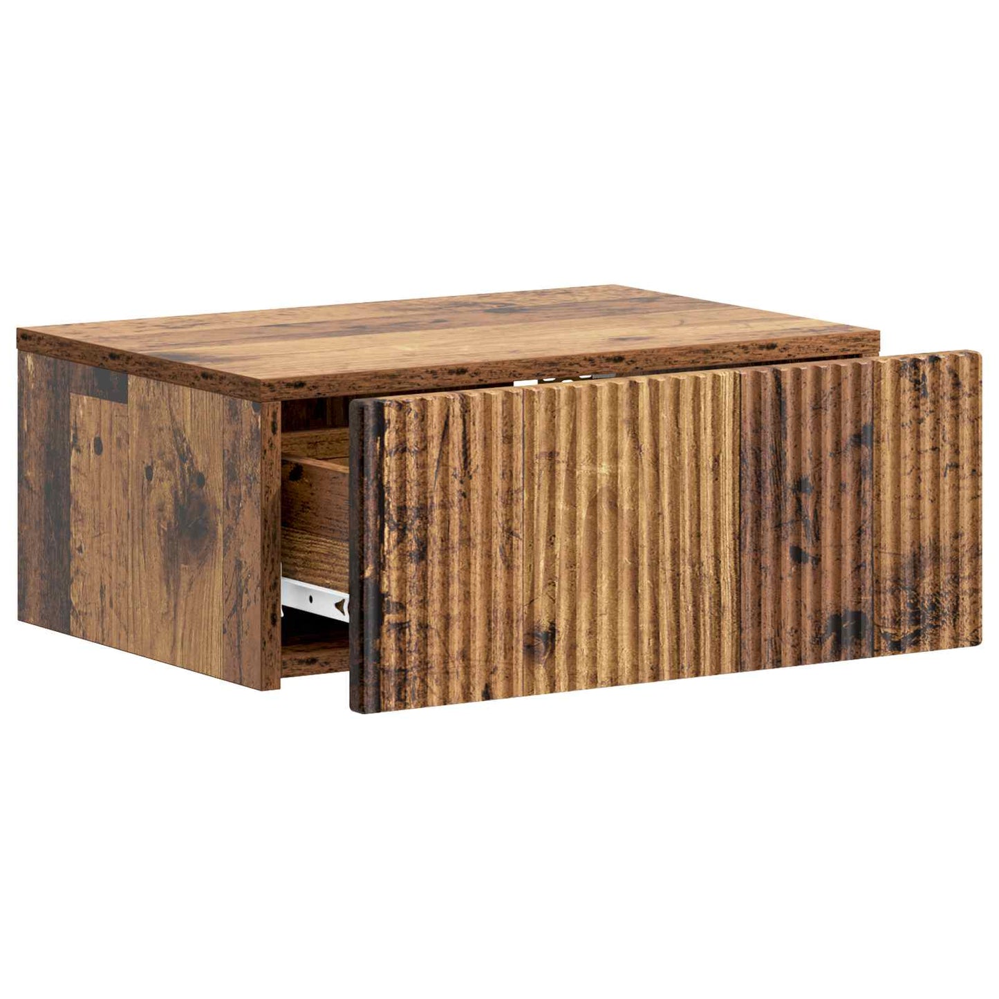 vidaXL Wall-Mounted Bedside Cabinet 2 pcs Old Wood 49 x 34.5 x 20 cm 6