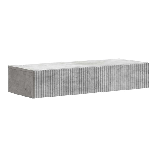 Wall-Mounted Side Table Engineered Wood Concrete grey