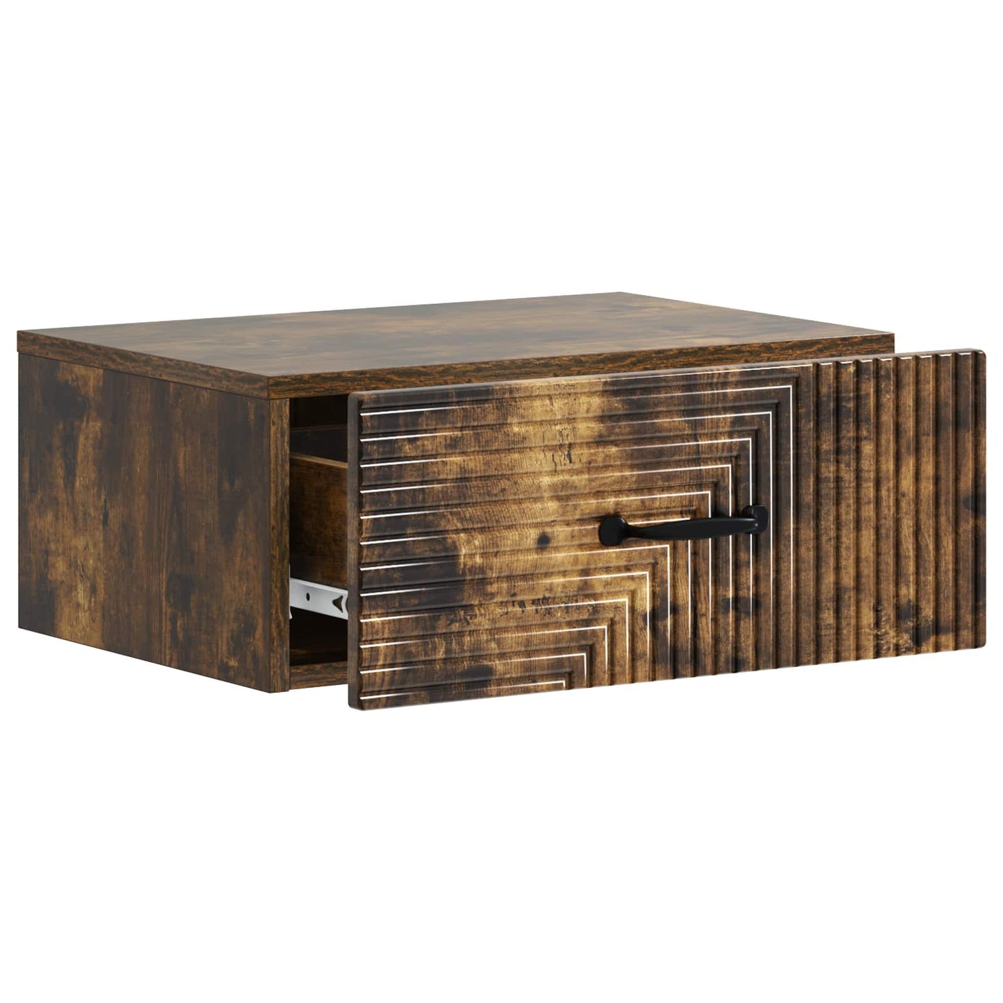 vidaXL Wall-Mounted Bedside Cabinet 2 pcs Smoked Oak 49 x 34.5 x 20 cm 6
