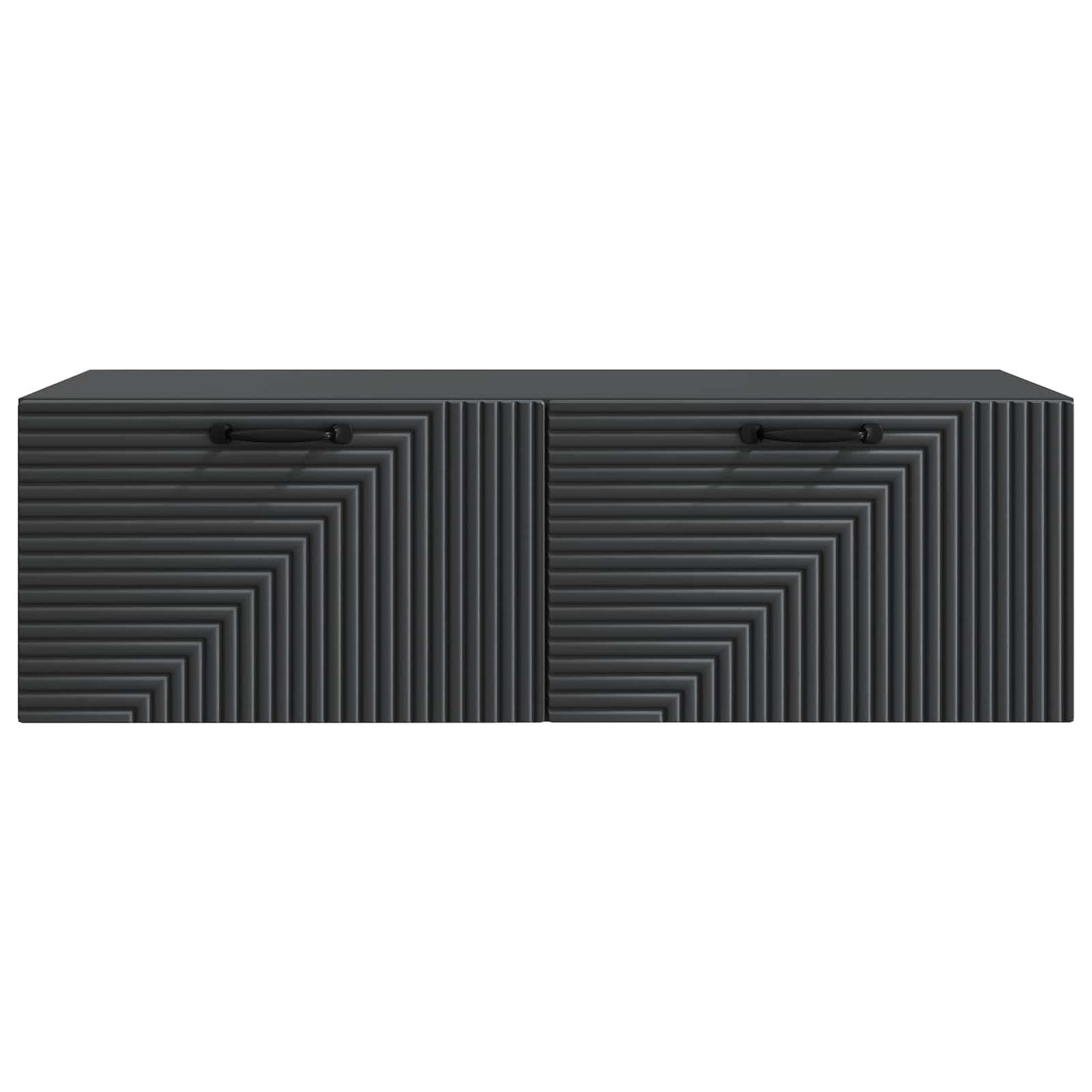 vidaXL Wall-Mounted TV Cabinet Black 98 x 41 x 30 cm Engineered Wood 6