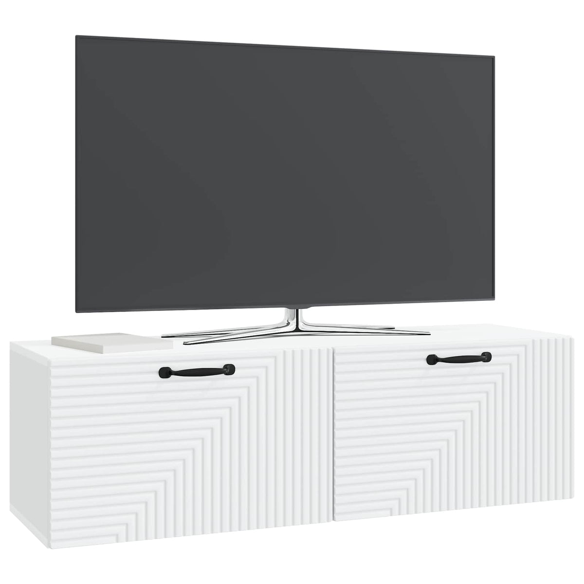 Wall-Mounted TV Cabinet 98 x 31 x 30 cm Drop 31 cm Width 98 cm White