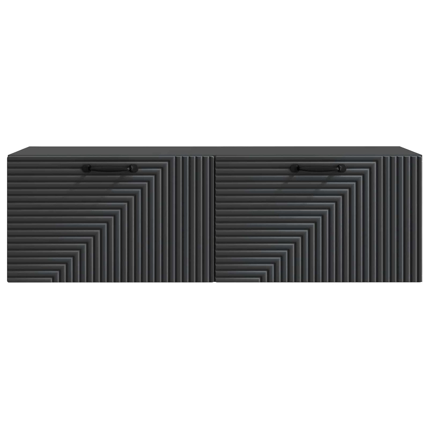 vidaXL Wall-Mounted TV Cabinet Black 98 x 31 x 30 cm Engineered Wood 6