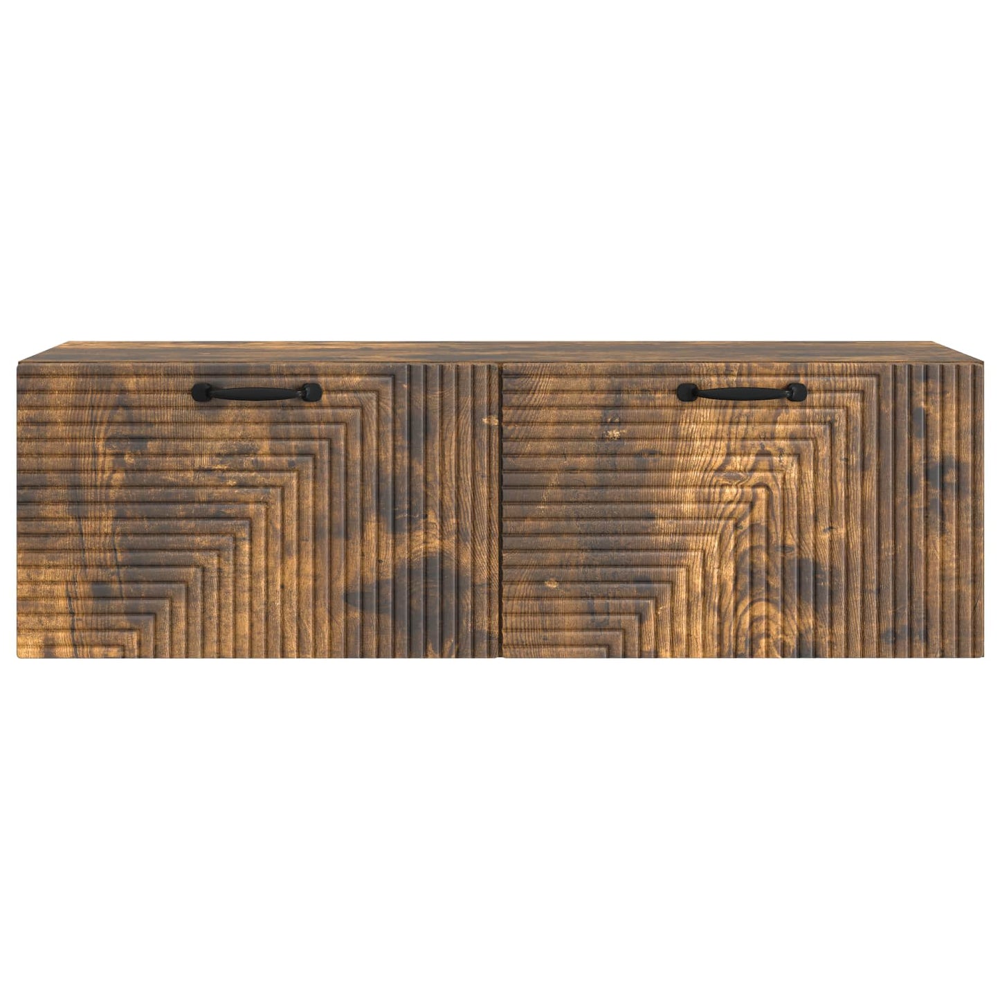 vidaXL Wall-Mounted TV Cabinet Wall-mounted Smoked Oak 98 x 31 x 30 cm 6