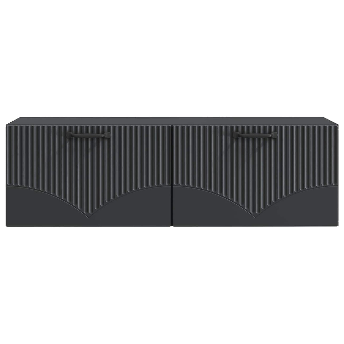 vidaXL Wall-Mounted TV Cabinet Black 98 x 31 x 30 cm Engineered Wood 6