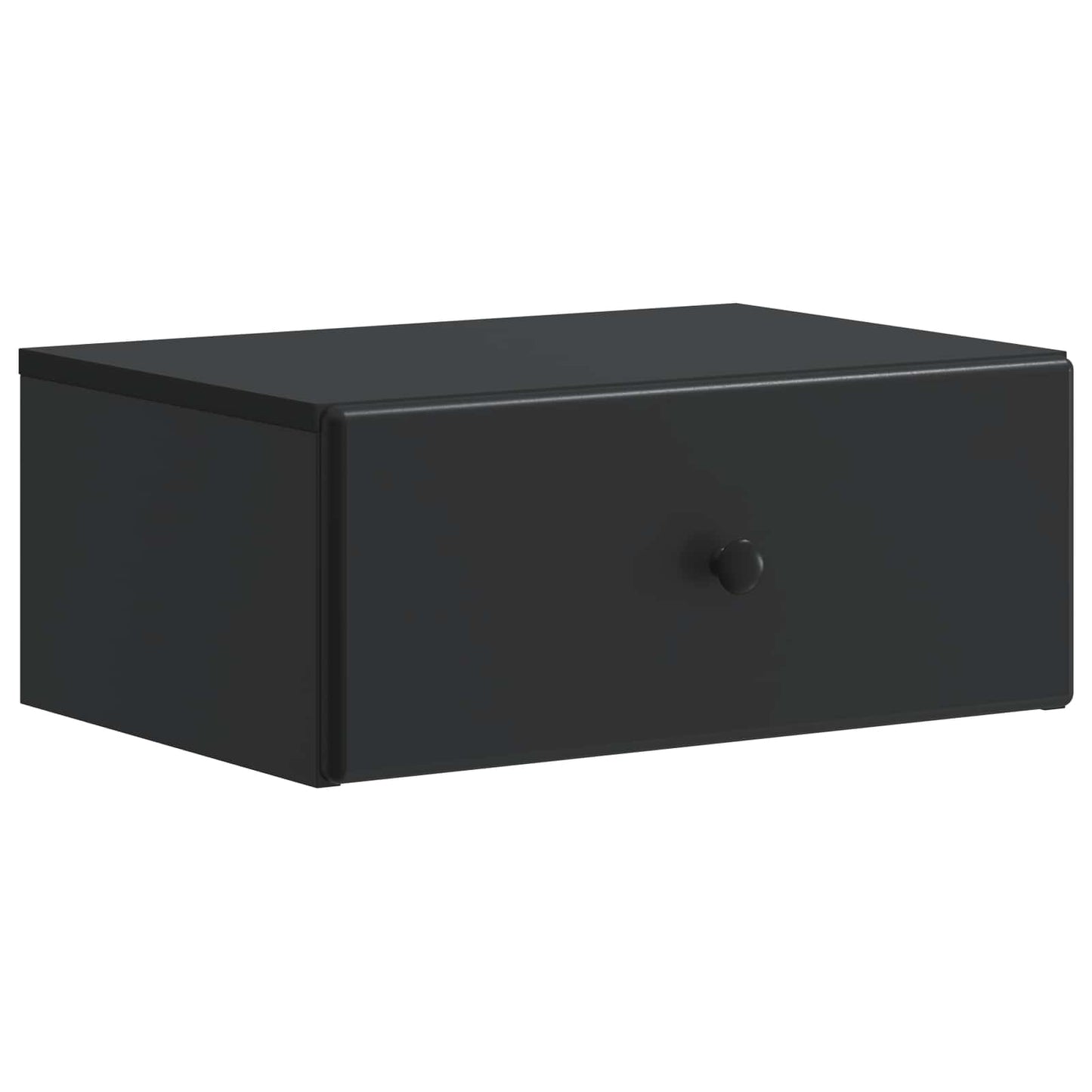 vidaXL Wall-Mounted Bedside Cabinet 2 pcs Black 49 x 34.5 x 20 cm 6