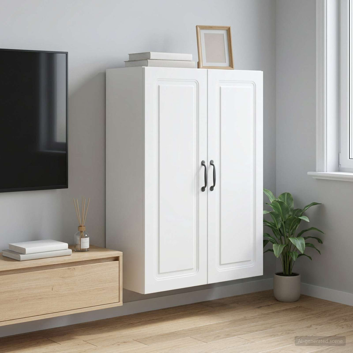 vidaXL Wall-Mounted Cabinet Engineered Wood Depth 34.5 cm