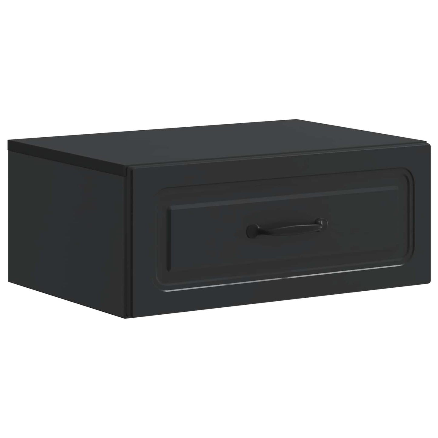 vidaXL Wall-Mounted Bedside Cabinet 2 pcs Black 49 x 34.5 x 20 cm 6