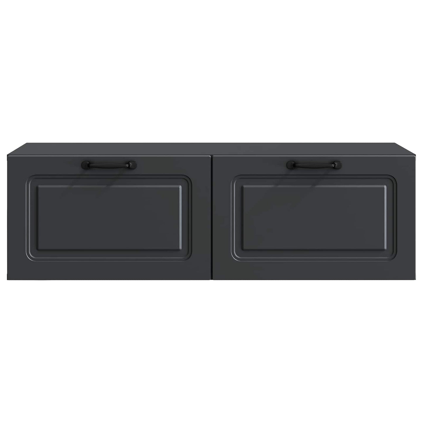 vidaXL Wall-Mounted TV Cabinet Black 98 x 41 x 30 cm Engineered Wood 6
