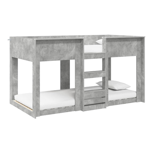 Bunk Bed for Kids Engineered Wood Concrete grey 80 cm 200 cm