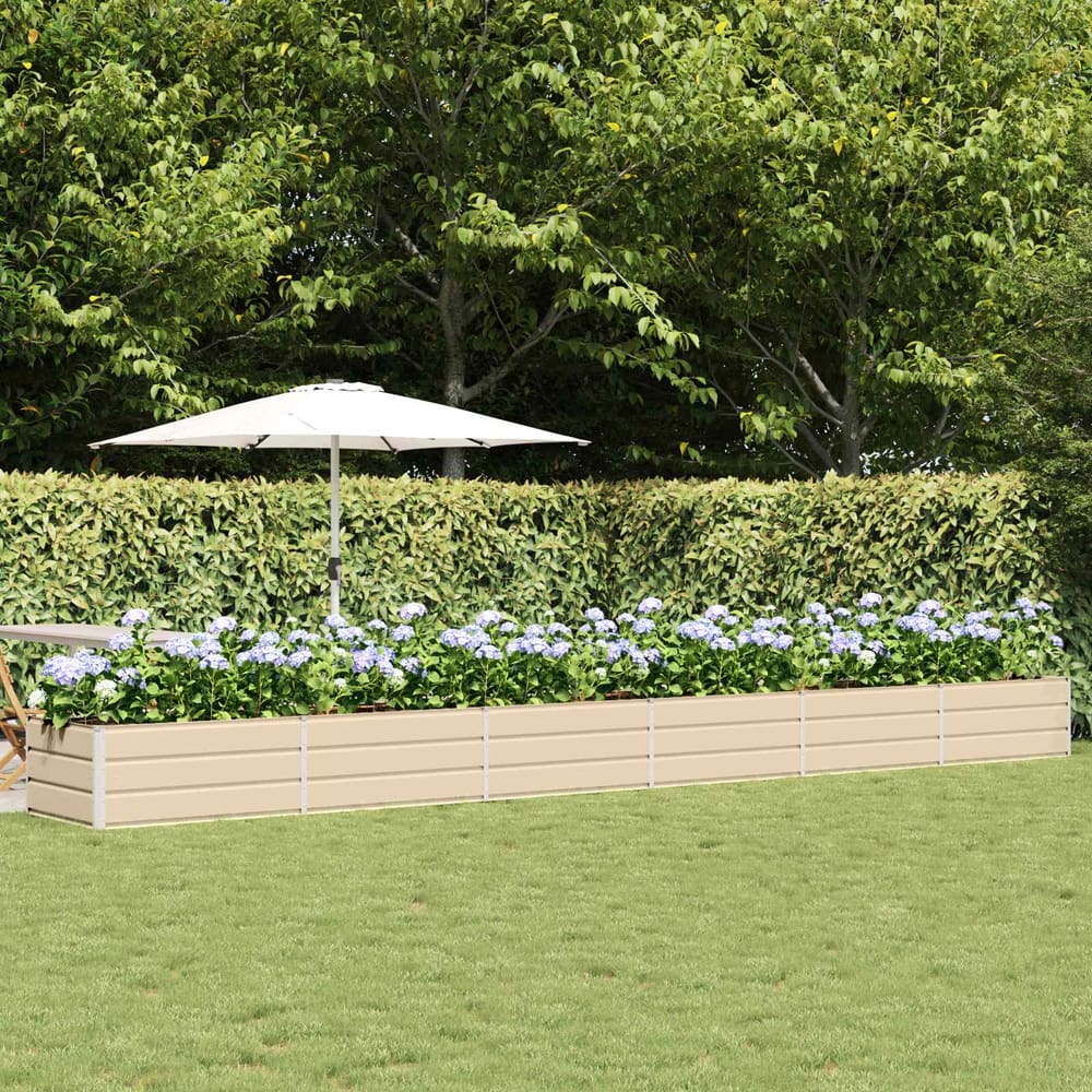 Planter 160 x 80 x Steel Height 45 cm Ivory 600 cm