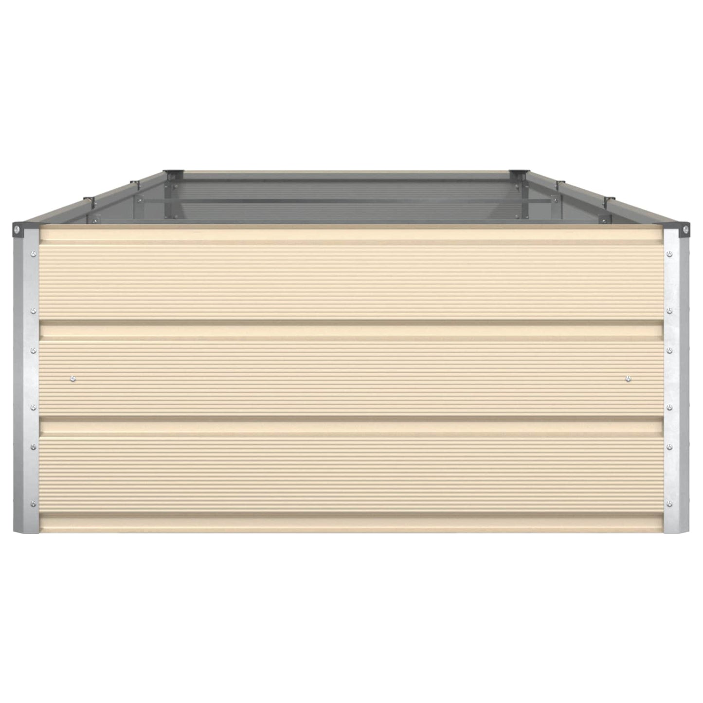 vidaXL Planter Ivory 290 x 100 x 45 cm Galvanised Steel 6